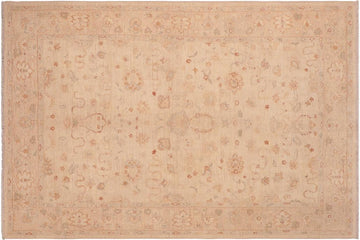 handmade Transitional Kafkaz Chobi Ziegler Beige Brown Hand Knotted RECTANGLE 100% WOOL area rug 6 x 9
